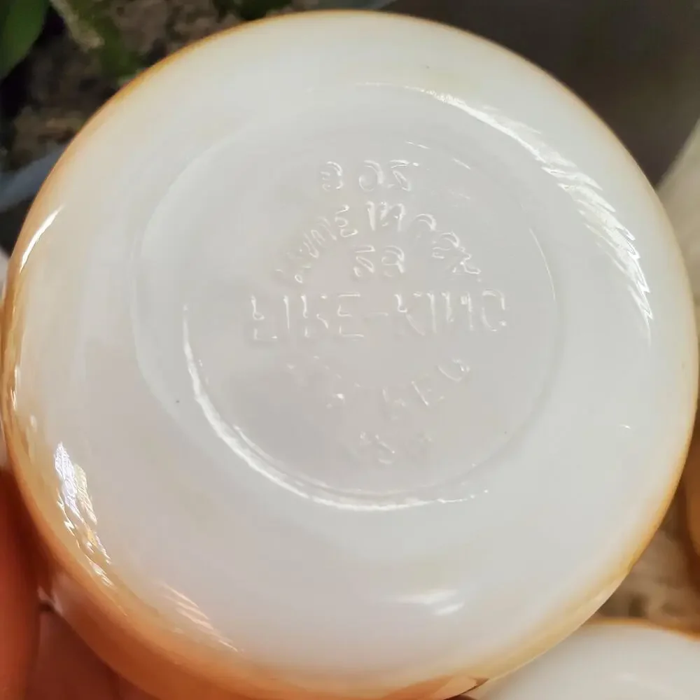 Fire King 424 Peach Luster Custard Dessert Cup Set 6ozFire